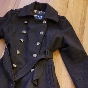 Guess wool coat Gray XL FLAWS
